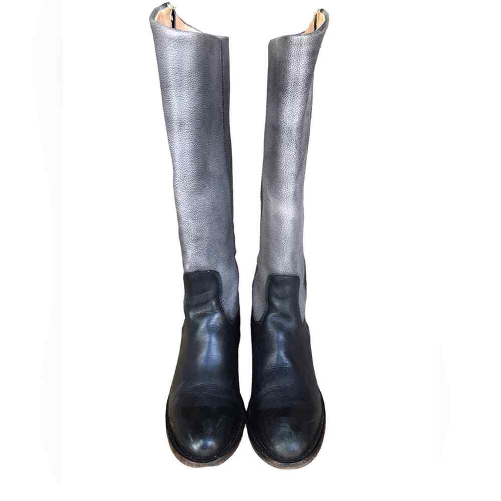 Lucchese Tall Riding Boots color block zip up Coastal Cowboy sz 6 Style 4246 01 - Picture 6 of 10